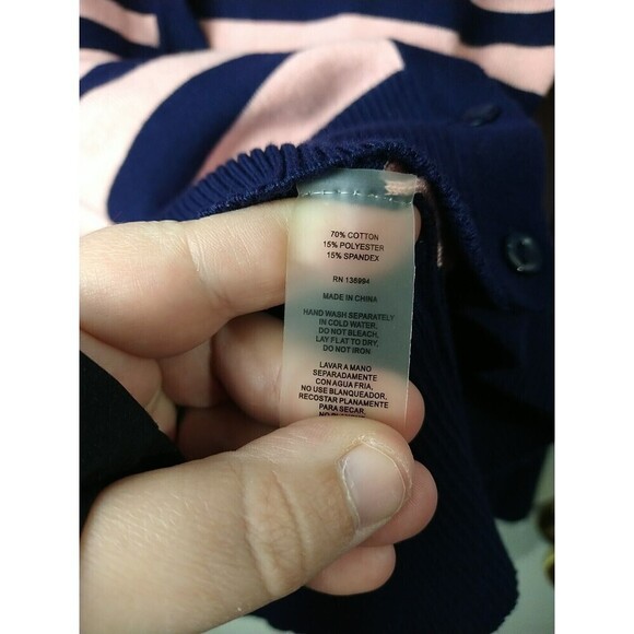 Vila Milano Blue Pink Button Front Long Sleeve Cardigan. Size M - Picture 8 of 9